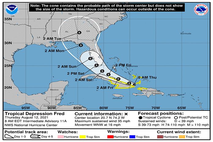 Caribbean News Global td_fred-noaa_original US Coast Guard sets Port Condition WHISKEY for maritime ports in Puerto Rico, the US Virgin Islands due to Disturbance Invest 95L  