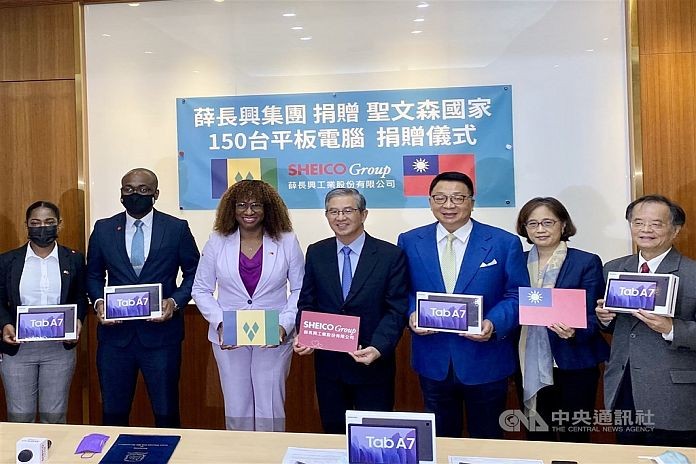 Caribbean News Global sheico_group Taiwan company Sheico donates 150 tablet computers for SVG children  